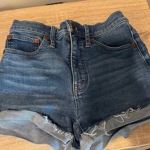 Madewell high rise denim shorts